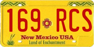 NM license plate 169RCS