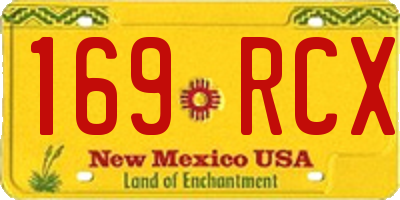 NM license plate 169RCX