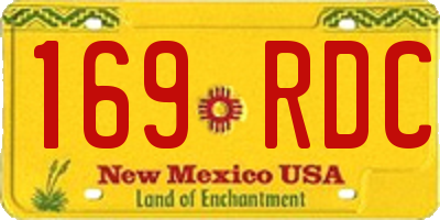 NM license plate 169RDC