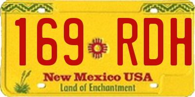 NM license plate 169RDH