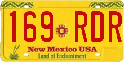 NM license plate 169RDR