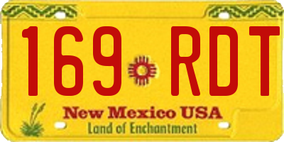 NM license plate 169RDT