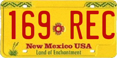 NM license plate 169REC