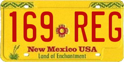 NM license plate 169REG