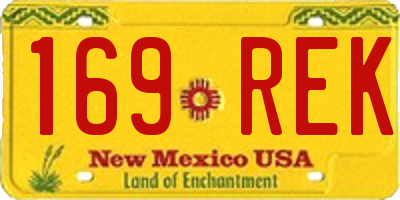 NM license plate 169REK