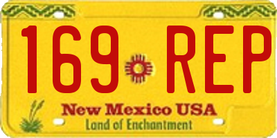 NM license plate 169REP