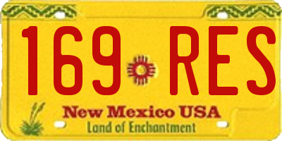 NM license plate 169RES