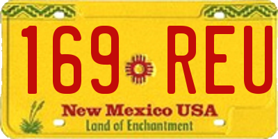 NM license plate 169REU