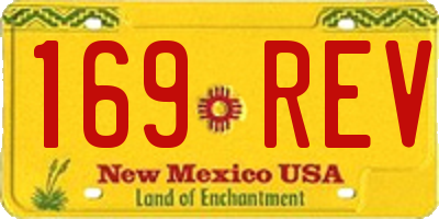 NM license plate 169REV