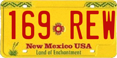 NM license plate 169REW