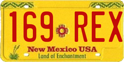 NM license plate 169REX
