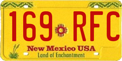 NM license plate 169RFC