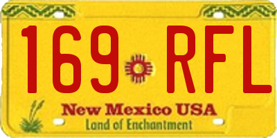 NM license plate 169RFL