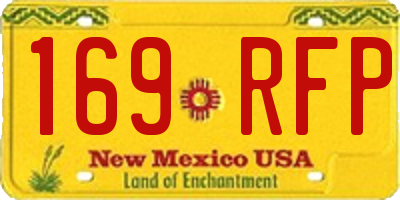NM license plate 169RFP