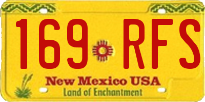 NM license plate 169RFS