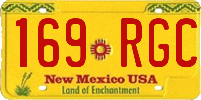 NM license plate 169RGC