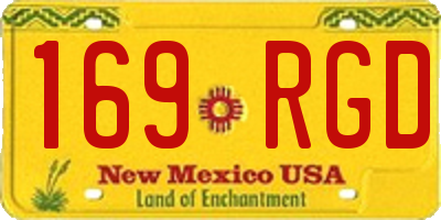 NM license plate 169RGD