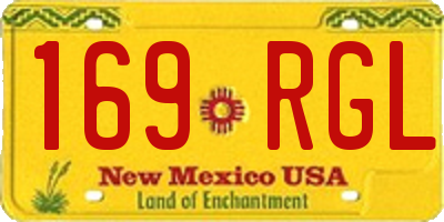 NM license plate 169RGL