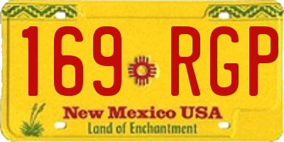 NM license plate 169RGP