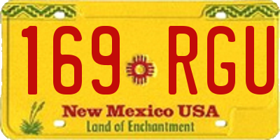 NM license plate 169RGU