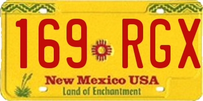 NM license plate 169RGX