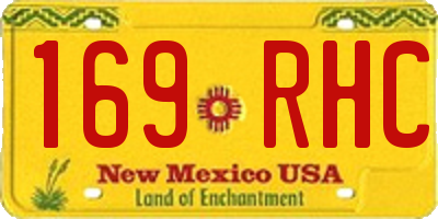 NM license plate 169RHC