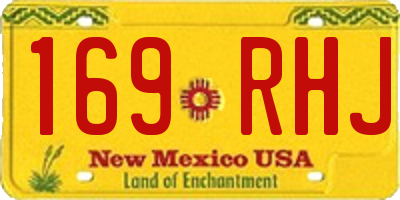 NM license plate 169RHJ