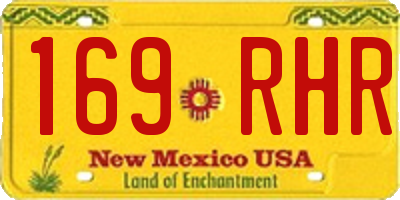 NM license plate 169RHR