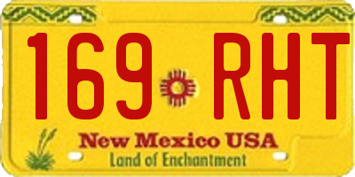 NM license plate 169RHT