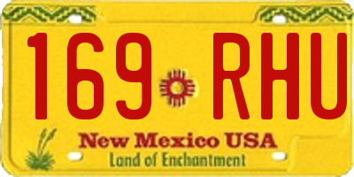 NM license plate 169RHU