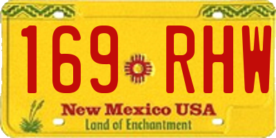 NM license plate 169RHW