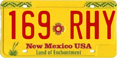 NM license plate 169RHY