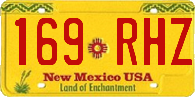 NM license plate 169RHZ