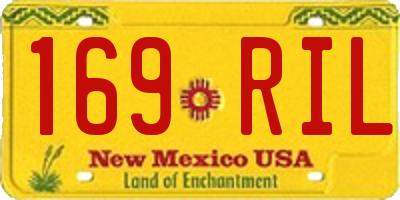 NM license plate 169RIL