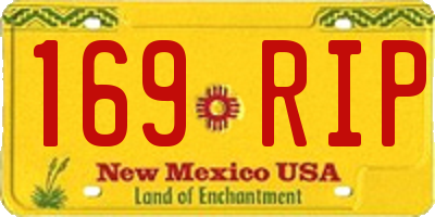 NM license plate 169RIP
