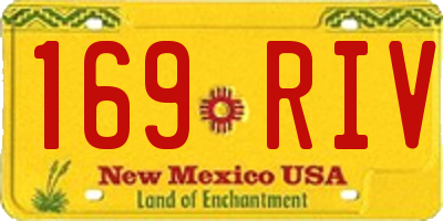 NM license plate 169RIV
