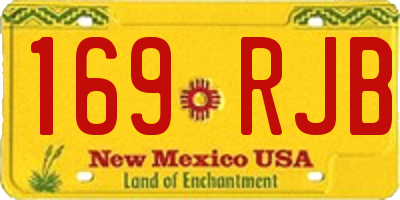 NM license plate 169RJB