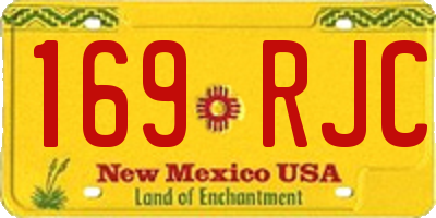 NM license plate 169RJC
