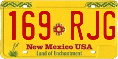 NM license plate 169RJG