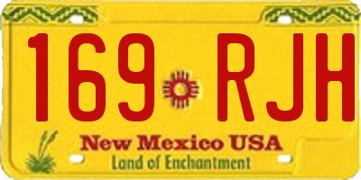 NM license plate 169RJH