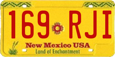 NM license plate 169RJI