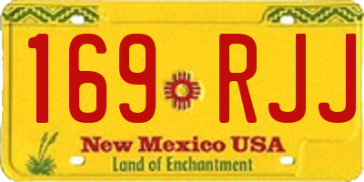 NM license plate 169RJJ