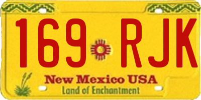 NM license plate 169RJK