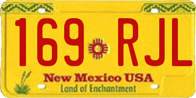 NM license plate 169RJL