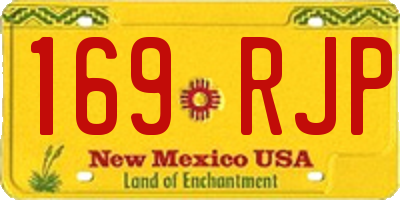 NM license plate 169RJP