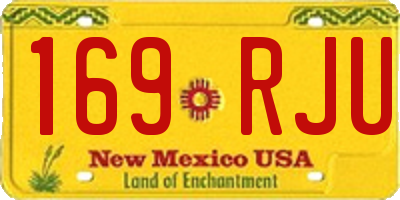 NM license plate 169RJU