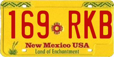 NM license plate 169RKB