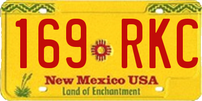 NM license plate 169RKC