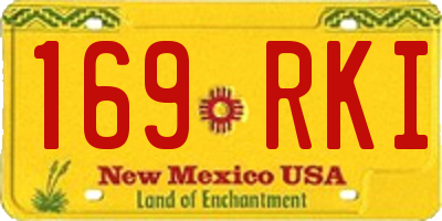 NM license plate 169RKI