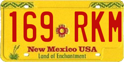 NM license plate 169RKM